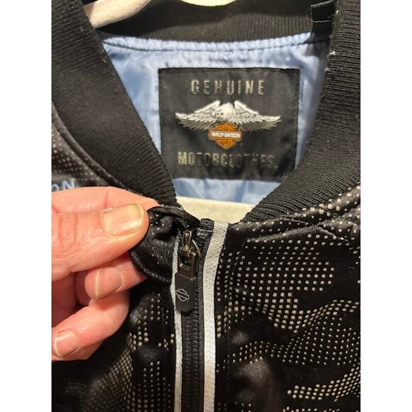 Harley Davidson Motorcycle Biker Pixel Camo Reflective Jacket Women’s Large - Picture 4 of 8